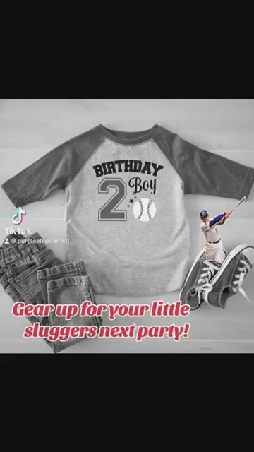 2nd Birthday Baseball Shirt – Birthday Boy Baseball Tee – Toddler Boys Age 2 Baseball Party Outfit – Rookie of the Year Shirt