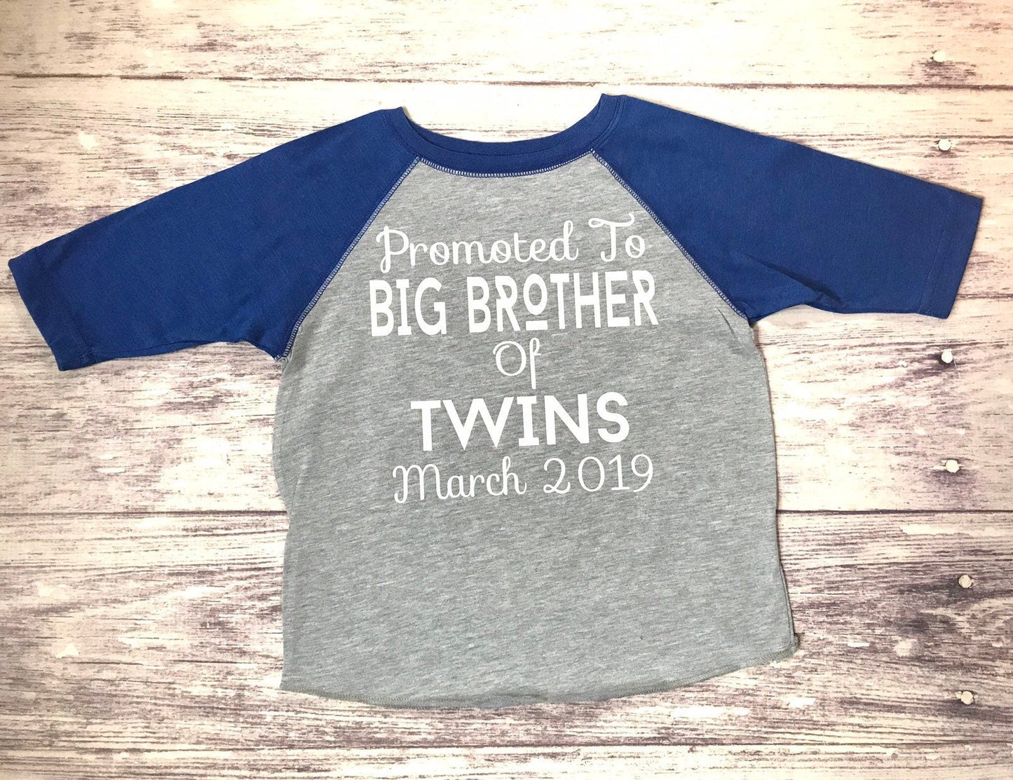 Promoted to Big Brother of Twins Shirt, Surprise Pregnancy Announcement - Purple Elephant MS