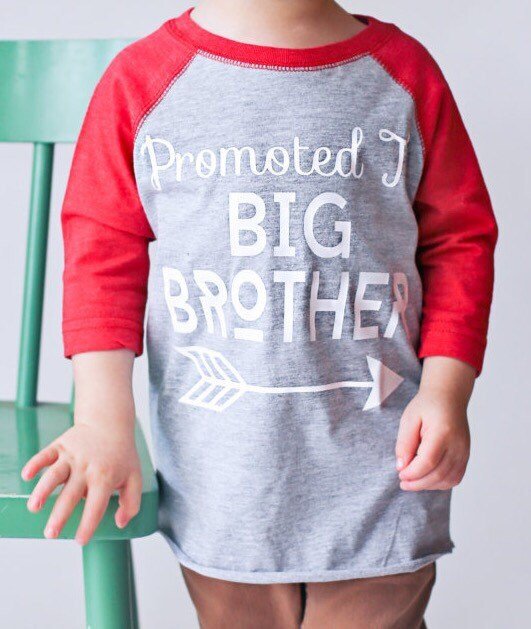 promoted to big brother shirt, pregnancy announcement shirt, soon to be big brother shirt, new baby announcement, big brother shirt - Purple Elephant MS