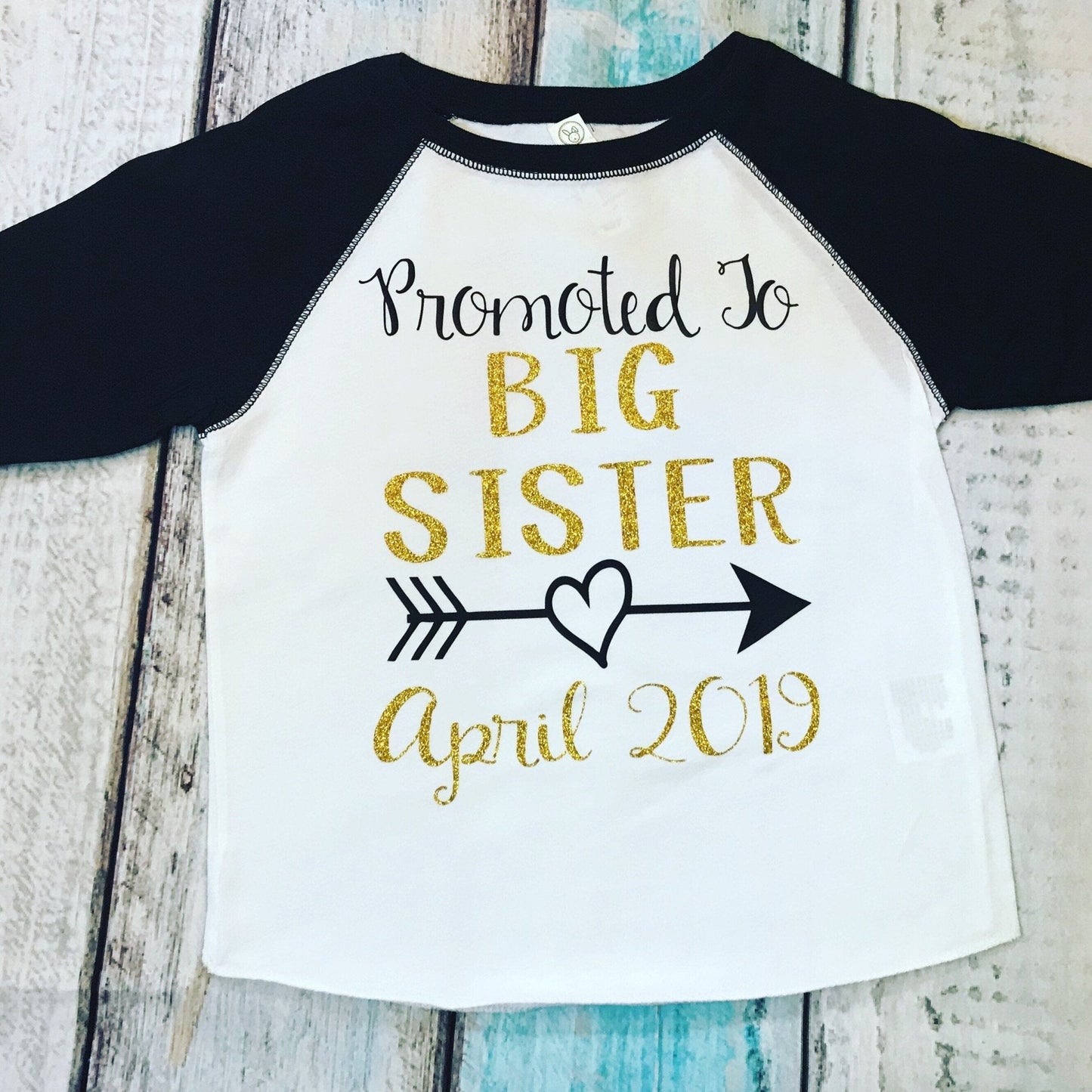 promoted to big sister shirt - Purple Elephant MS