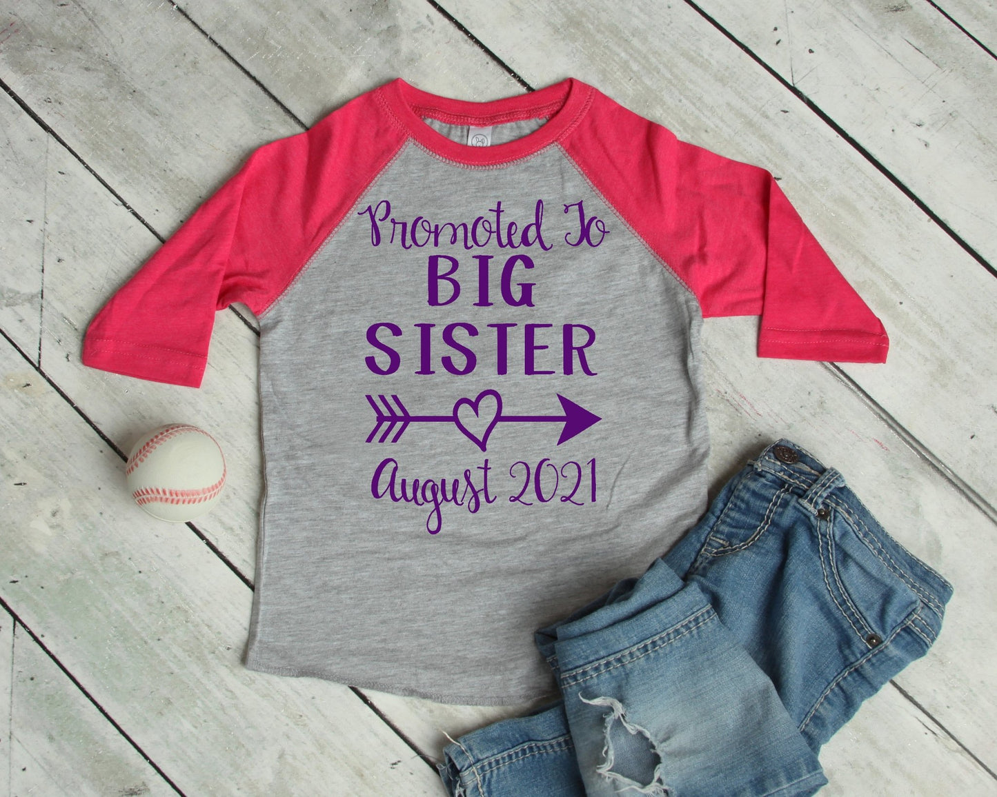 Promoted to Big Sister shirt, Pregnancy announcement shirt, Big Sister Finally, Gift for New Big Sister - Purple Elephant MS