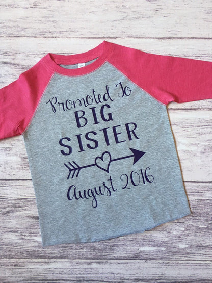 Promoted to Big Sister shirt, Pregnancy announcement shirt, Big Sister Finally, Gift for New Big Sister - Purple Elephant MS