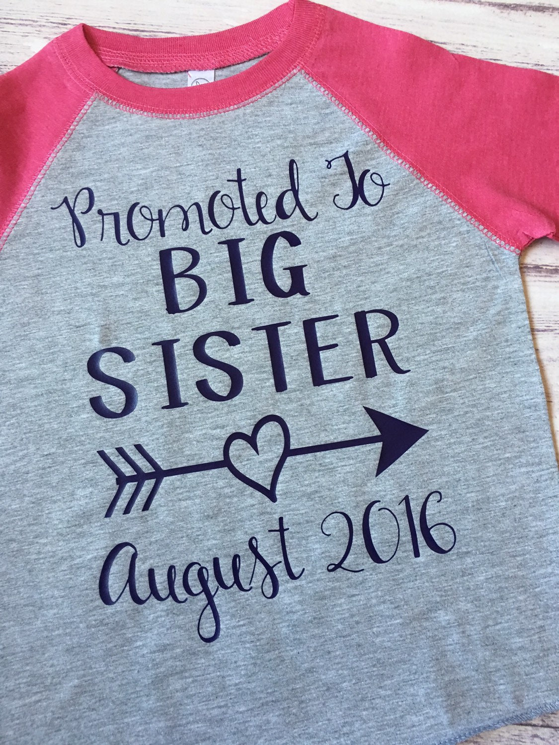 Promoted to Big Sister shirt, Pregnancy announcement shirt, Big Sister Finally, Gift for New Big Sister - Purple Elephant MS