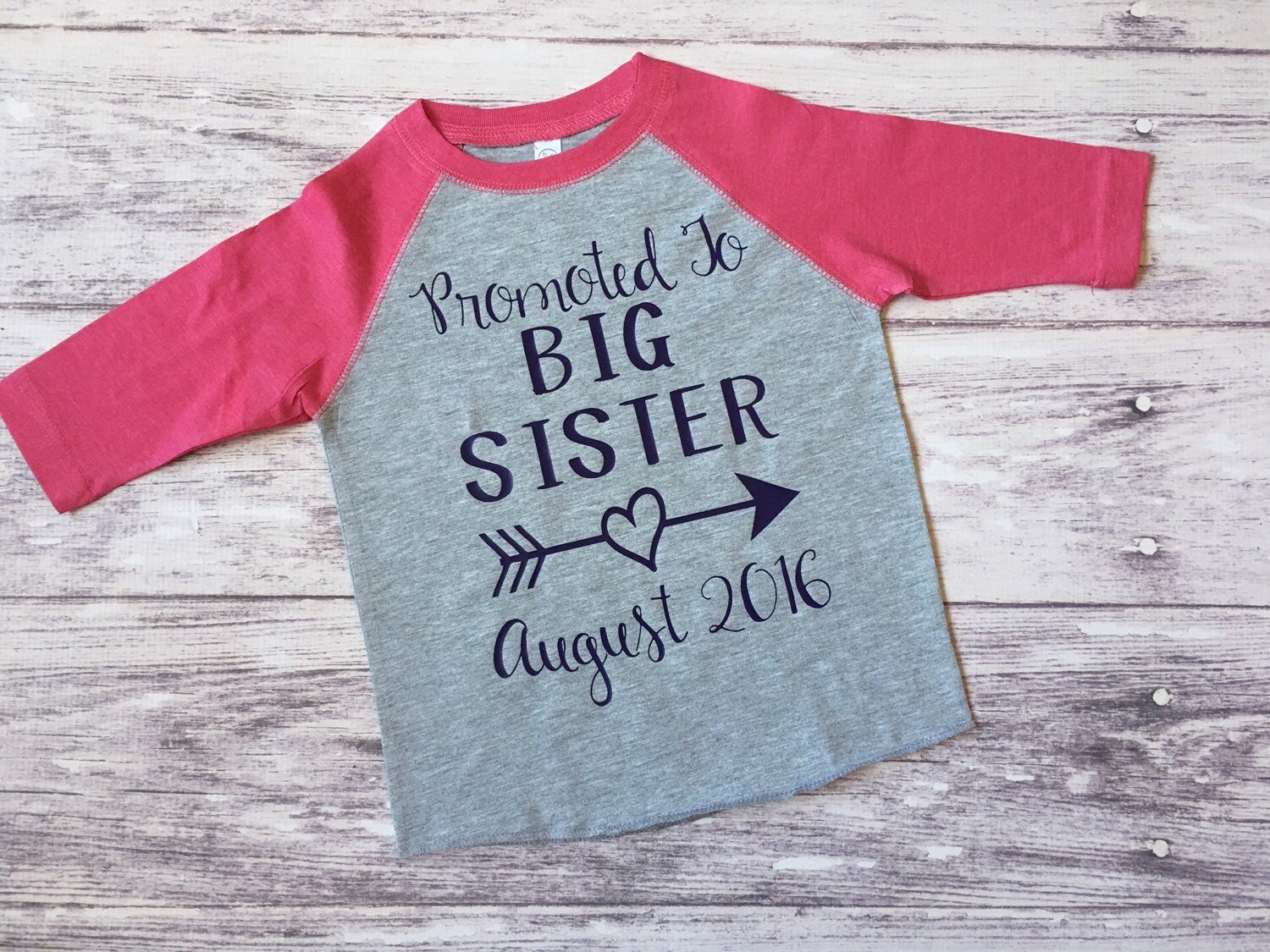 Promoted to Big Sister shirt, Pregnancy announcement shirt, Big Sister Finally, Gift for New Big Sister - Purple Elephant MS