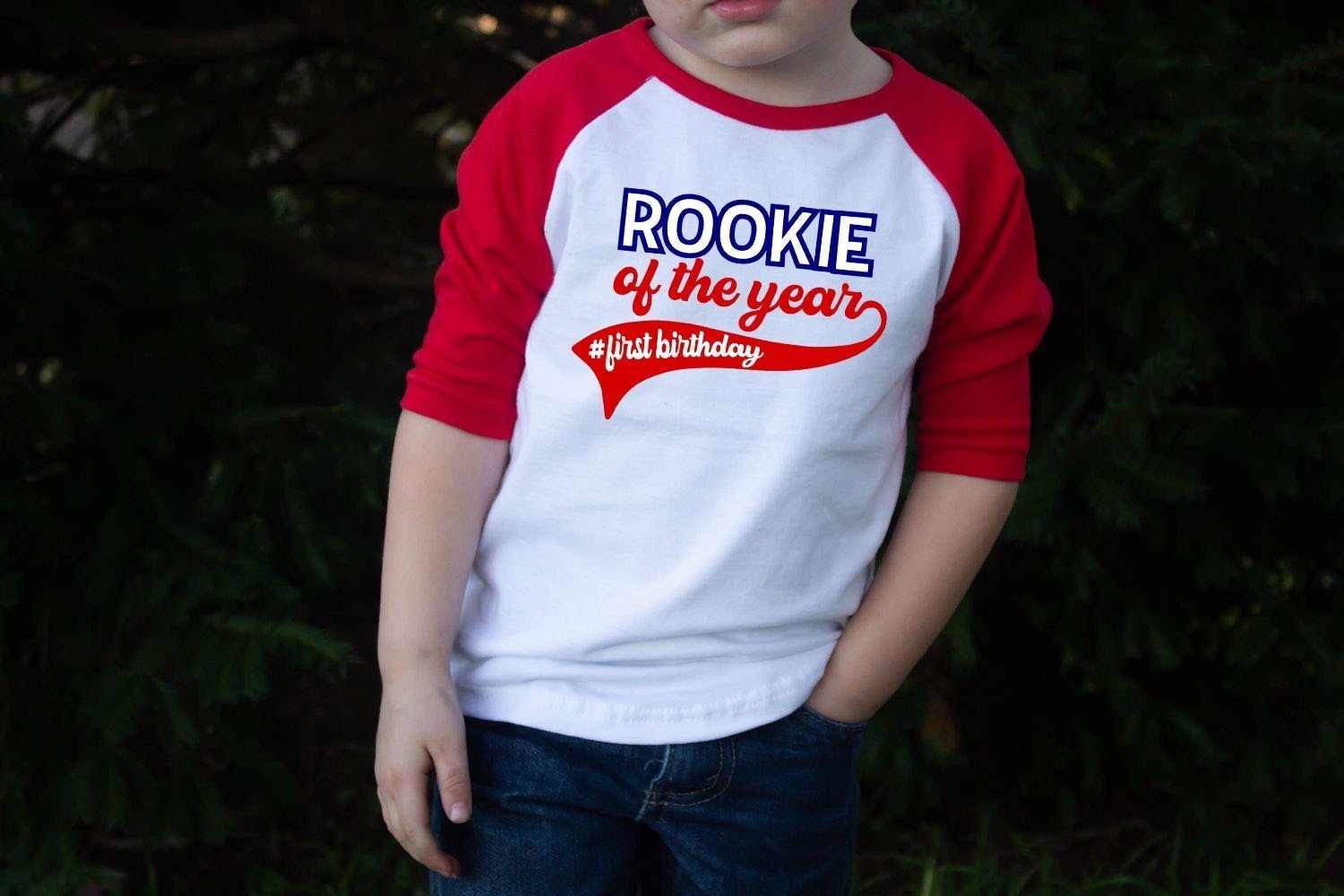 Rookie of the year 1st birthday shirt - Purple Elephant MS