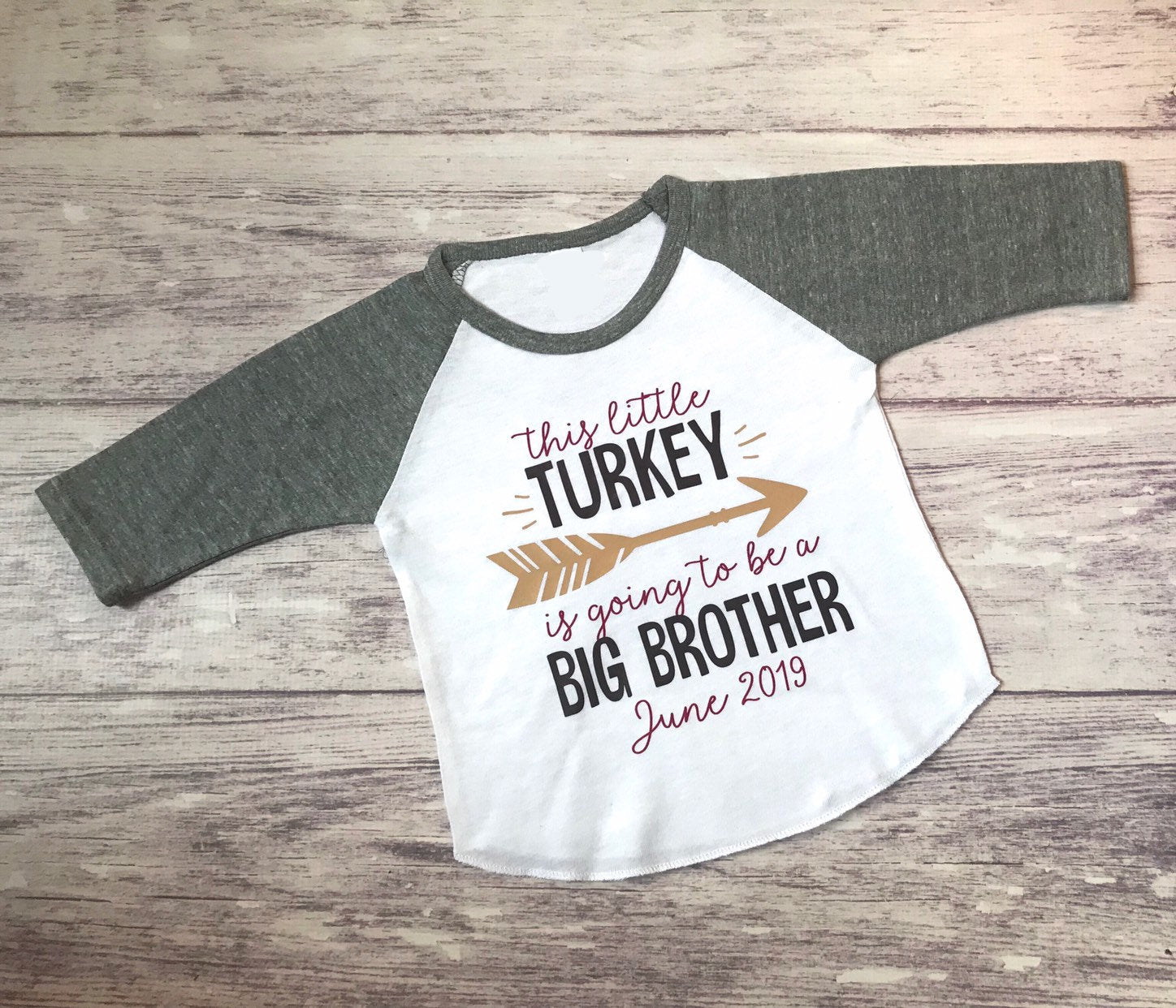 Thanksgiving Big Brother Shirt - Purple Elephant MS