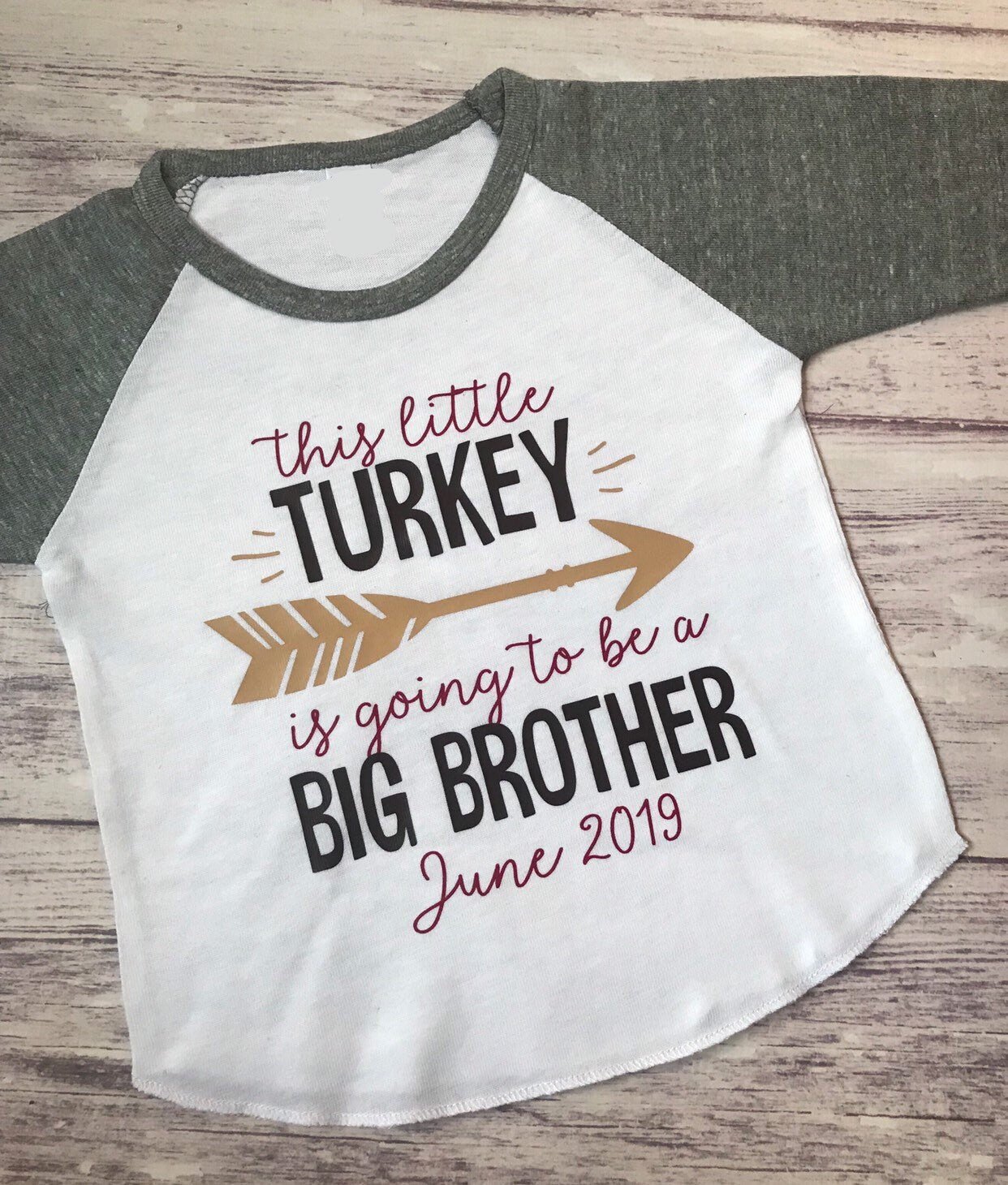 Thanksgiving Big Brother Shirt - Purple Elephant MS