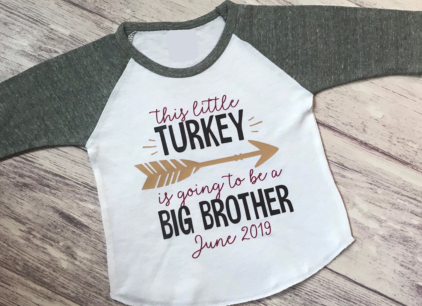 Thanksgiving Big Brother Shirt - Purple Elephant MS